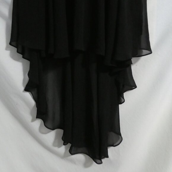 DEX | medium | Black Asymmetrical Skirt Ruffled Bottom | Stretch Waistband | NWT - Picture 5 of 16